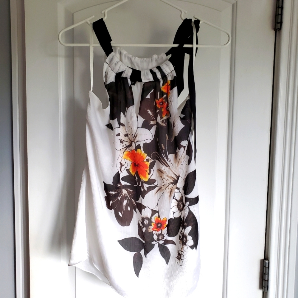 White House Black Market Halter Blouse M